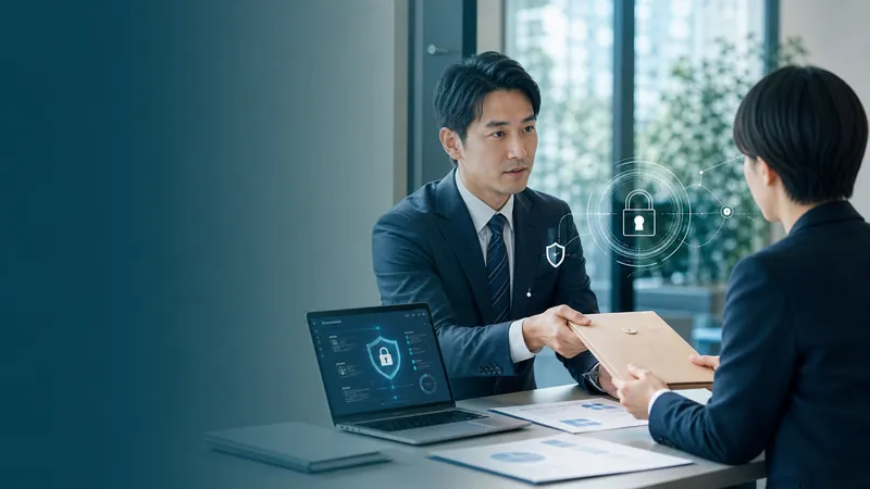 給与情報を安全に受け渡す外部委託の相談イメージ